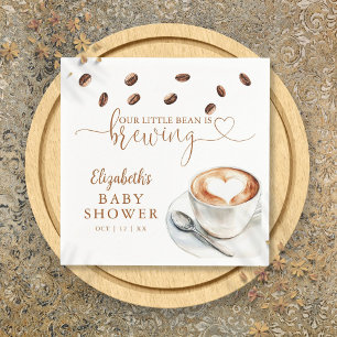 Our Little Bean Is Brewing Coffee Baby Shower Napkins