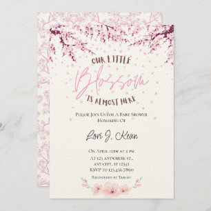 Our Little Blossom Girl Baby Shower Invitation