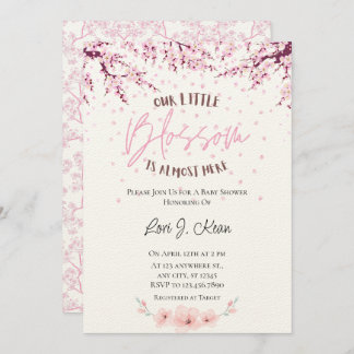 Our Little Blossom Girl Baby Shower Invitation