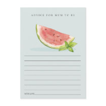 Our Little Blue Melon Advice for Mum Baby Shower Enclosure Card