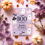 Our little Boo 2nd Birthday Invitation Halloween<br><div class="desc">Our Little Boo is almost Two! - A cute Halloween themed 2nd birthday invitation in pastel purple and pinks. Featuring our cute hand drawn ghosts,  pumpkins,  bats,  spiders and cob webs,  making this a fun Halloween themed design for your little boo!</div>