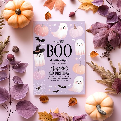 Our little Boo 2nd Birthday Invitation Halloween