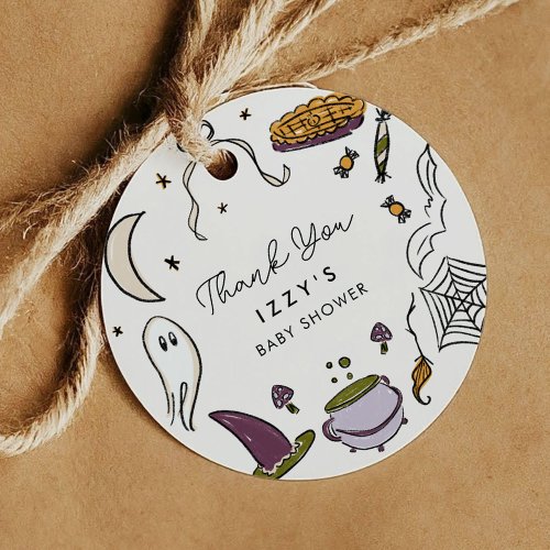 Our Little Boo Almost Due Halloween Baby Shower Favor Tags