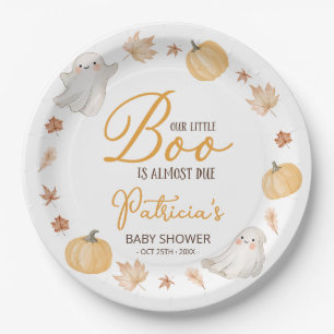 Our Little Boo Autumn Baby Shower Paper Plates