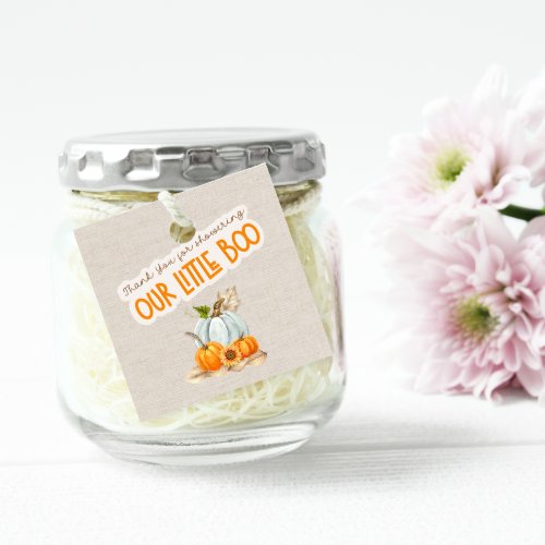 Our Little Boo Baby Shower Square Favor Tag