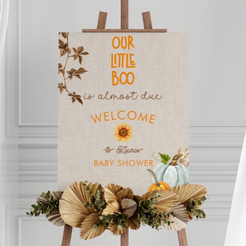 Our Little Boo Baby Shower Welcome Board