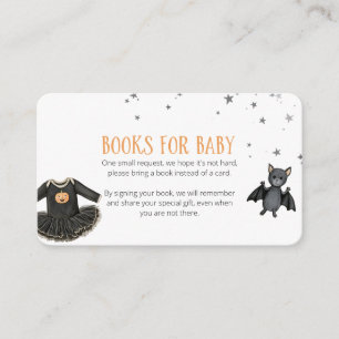 Our Little Boo Books for Baby Shower Enclosure Card