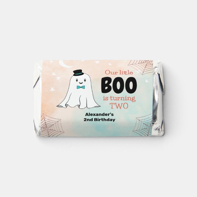 Our Little Boo Cute Ghost With Hat 2nd Birthday Hershey's Miniatures (Front)