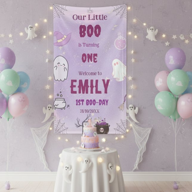 Our Little Boo Halloween 1st Birthday Banner (Creator Uploaded)