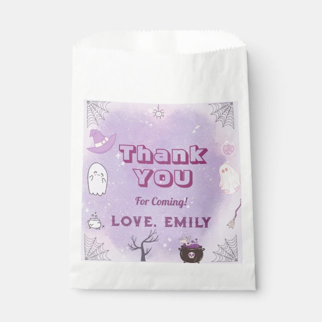 Our Little Boo Halloween 1st Birthday Favor Bags (Front)