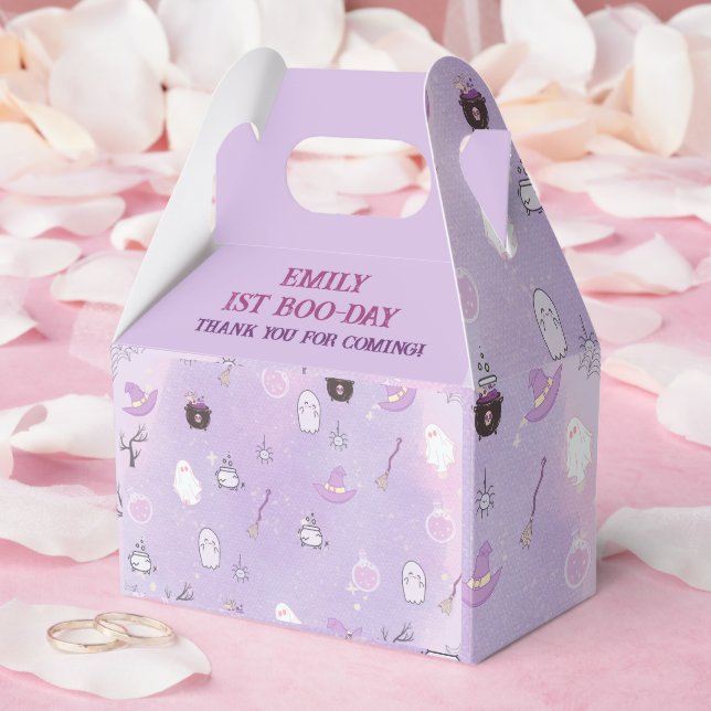 Our Little Boo Halloween 1st Birthday Favor Boxes (Wedding)