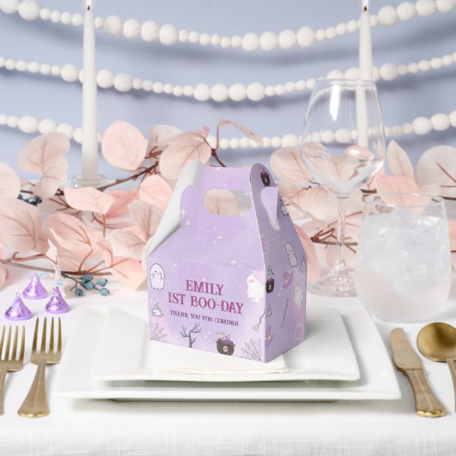 Our Little Boo Halloween 1st Birthday Favor Boxes (Wedding)