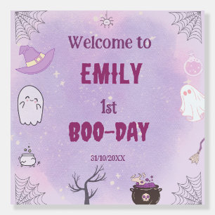 Our Little Boo Halloween 1st Birthday Welcome Foam Board