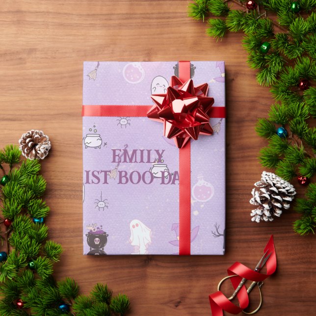 Our Little Boo Halloween 1st Birthday  Wrapping Paper (Holiday Gift)