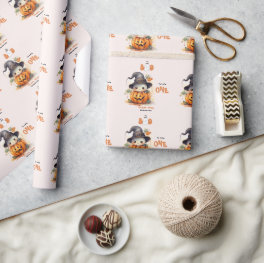 Our Little Boo Halloween 1st Birthday Wrapping Paper