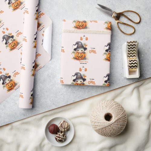 Our Little Boo Halloween 1st Birthday  Wrapping Paper