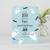 Our Little Boo Halloween 2nd Birthday Invitation (Standing Front)
