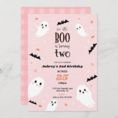 Our Little Boo Halloween 2nd Birthday Invitation (Front/Back)