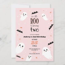 Our Little Boo Halloween 2nd Birthday Invitation