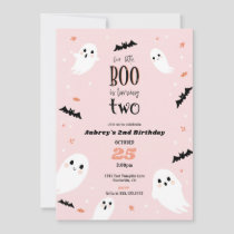Our Little Boo Halloween 2nd Birthday Invitation