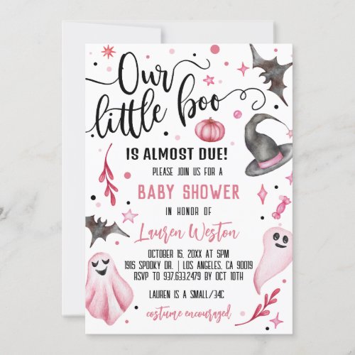 Our Little Boo Halloween Baby Shower Invitation