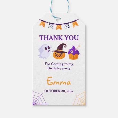 Our Little Boo Halloween Birthday Party Thank You Gift Tags