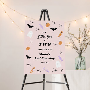Our Little Boo Halloween Birthday Welcome Sign