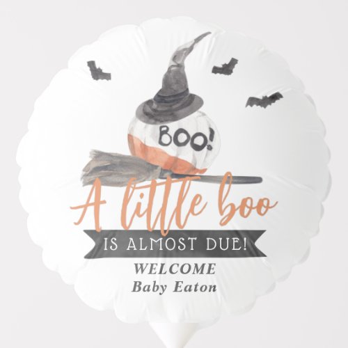 Our Little Boo Halloween Girl Baby Welcome Balloon