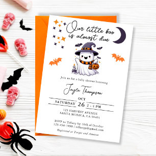 Our Little Boo Is Almost Due Baby Shower Invitation