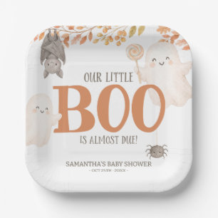 Our Little Boo Is Almost Due Baby Shower Paper Plates