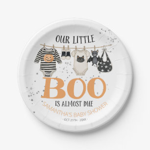 Our Little Boo Is Almost Due Baby Shower Paper Plates