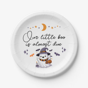Our Little Boo Is Almost Due Baby Shower Paper Plates