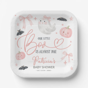 Our Little Boo Is Almost Due Baby Shower Paper Plates