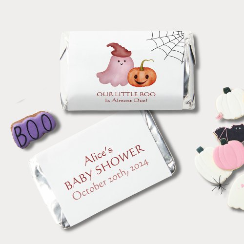 Our Little Boo Is Almost Due Halloween Baby Shower Hershey's Miniatures