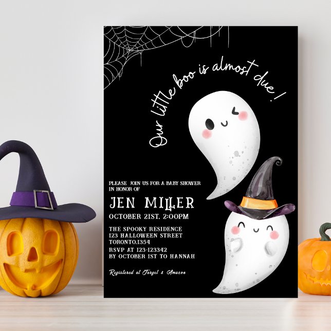 Our Little boo is almost due Halloween baby shower Invitation (Creator Uploaded)