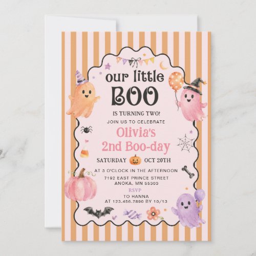 Our Little Boo Is Turning Birthday Invitation