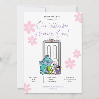 our little boo is turning one invitation