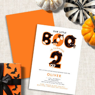 Our Little Boo is Turning Two Halloween Birthday Invitation