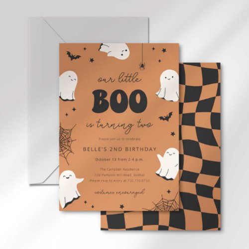 Our Little Boo is Turning Two Invitation