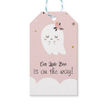 Our Little Boo Pink Baby Shower Ghost Tags