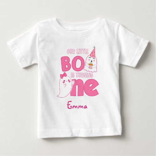 Our Little Boo Turning One Halloween 1St Birthday Baby T_Shirt