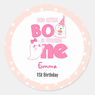 Our Little Boo Turning One, Halloween 1St Birthday Classic Round Sticker