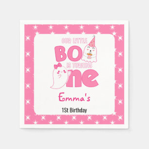 Our Little Boo Turning One, Halloween 1St Birthday Napkins