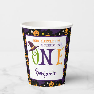 Our Little Boo Turning One, Halloween 1St Birthday Paper Cups