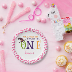 Our Little Boo Turning One, Halloween 1St Birthday Paper Plates