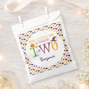Our Little Boo Turning Two Halloween 2nd Birthday Favor Bag