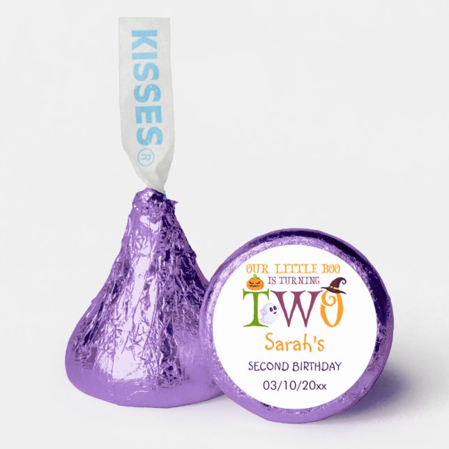 Our Little Boo Turning Two Halloween 2nd Birthday Hershey®'s Kisses® (Front)