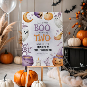 Our Little Boo Two Halloween 2nd Birthday Foam Board