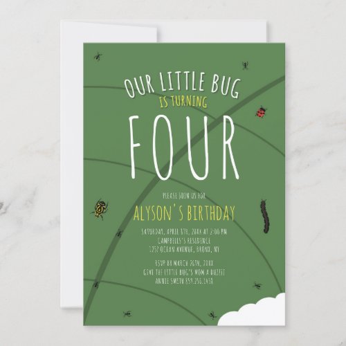 Our Little Bug Birthday Invitation