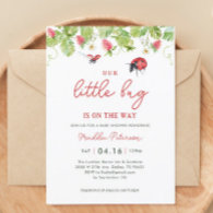 Our Little Bug Girl Baby Shower Invitation